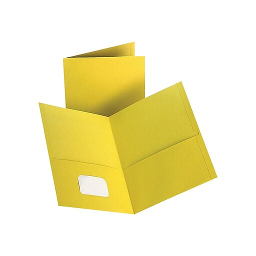Staples 2Pocket Presentation Folders, Yellow, 10/Pack (13385US) at