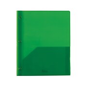 Staples 2-Pocket Presentation Folder with Fasteners, Green (26388)