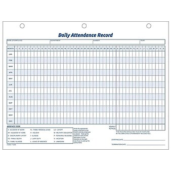 Adams Attendance Records, 50/Pack (ABF 9493)