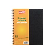 Staples 1-Subject Notebook, 11" x 9", College Ruled, 90 Sheets, Assorted (83358)