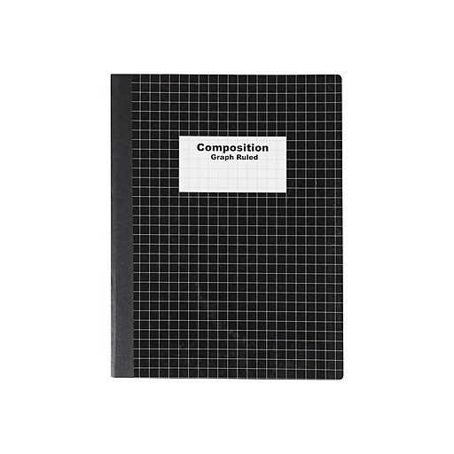 Staples Graph Composition Book, 9.75" x 7.5" Graph Paper Notebook