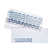 Staples Self Seal Security Tinted #10 Business Envelope, 4 1/8" x 9 1/2", White Wove, 500/Box (511290/99297)