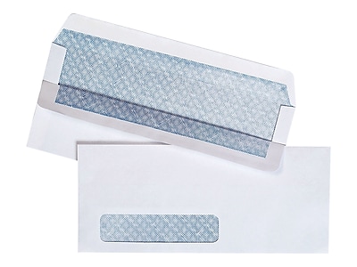 Columbian Self-Seal Business Envelopes w//Security Tint #10 4 1//8 x 9 1//2 White