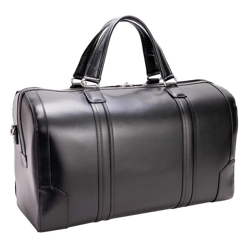 McKlein 20" Leather Travel Duffel, Black (88195) image 1