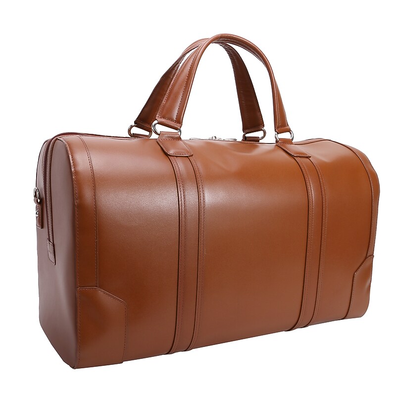 McKlein 20" Leather Travel Duffel, Brown (88194) image 1
