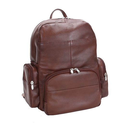 Shop Staples for Mcklein Leather Dual Compartment Laptop Backpack ...
