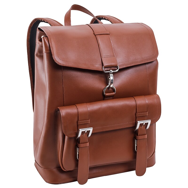 Mcklein Laptop Backpack, Hagen, Top Grain Cowhide Leather, Brown (88024) image 1