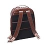 Mcklein Leather Dual Compartment Laptop Backpack, Parker, Pebble Grain Calfskin Leather, Brown (88554)~#|#~sp38459774_sc7