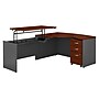 Bush Business Furniture Westfield 60"W Left Hand 3 Position Sit to Stand L Desk w/ File Cabinet, Hansen Cherry (SRC127HCSU)~#|#~sp38461962_sc7