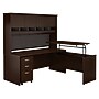 Bush Business Furniture Westfield 72"W 3 Position Sit to Stand L Desk w/ Hutch and File Cabinet, Mocha Cherry (SRC124MRSU)~#|#~sp38462009_sc7