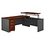 Bush Business Furniture Westfield 72"W 3 Position Sit to Stand L Desk with Mobile File Cabinet, Hansen Cherry (SRC125HCSU)~#|#~sp38462259_sc7