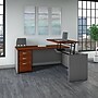 Bush Business Furniture Westfield 72"W 3 Position Sit to Stand L Desk with Mobile File Cabinet, Hansen Cherry (SRC125HCSU)~#|#~sp38462261_sc7