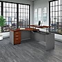 Bush Business Furniture Westfield 60"W Right Hand 3 Position Sit to Stand L Desk w File Cabinet, Hansen Cherry (SRC128HCSU)~#|#~sp38463127_sc7