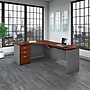 Bush Business Furniture Westfield 60"W Right Hand 3 Position Sit to Stand L Desk w File Cabinet, Hansen Cherry (SRC128HCSU)~#|#~sp38463131_sc7