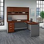 Bush Business Furniture Westfield 72"W 3 Position Sit to Stand L Desk w/ Hutch and File Cabinet, Hansen Cherry (SRC124HCSU)~#|#~sp38463159_sc7