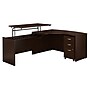 Bush Business Furniture Westfield 60"W Left Hand 3 Position Sit to Stand L Desk w/ File Cabinet, Mocha Cherry (SRC127MRSU)~#|#~sp38463755_sc7