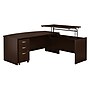 Bush Business Furniture Westfield 72"W 3 Position Bow Front Sit to Stand L Desk w/ File Cabinet, Mocha Cherry (SRC126MRSU)~#|#~sp38463777_sc7