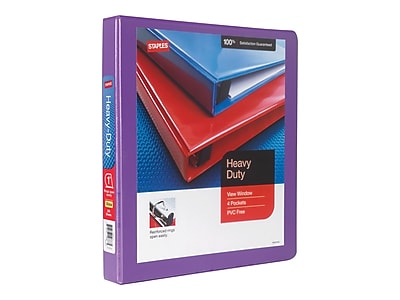 Staples Better Binder - 1 Inch Purple Binder With D-Rings, Holds 275 Sheets
