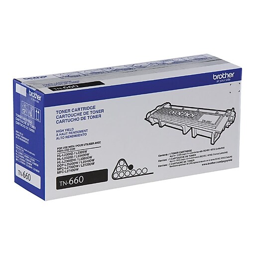 Brother TN660 Toner Cartridge, Black, High Yield Staples