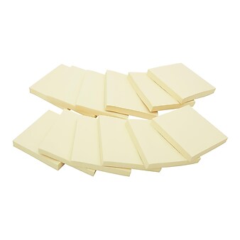 Staples Sticky Notes, 3" x 3", 100 Sheets/Pad, 12 Pads/Pack (S33YR12/52564)