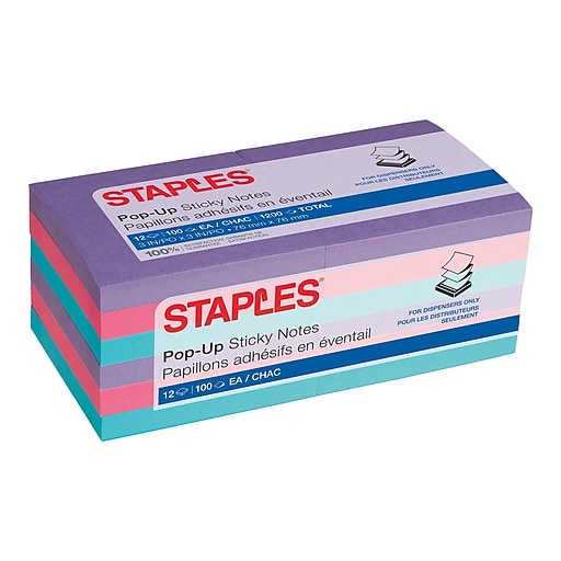 Sheet/Pad, Pop-up Staples® (52225) 12 Party Collection, x 3\