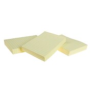 Staples Lined Sticky Notes, 4" x 6", 100 Sheets/Pad, 12 Pads/Pack (S-46YR12)
