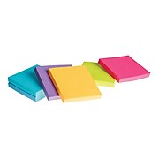 Staples Sticky Notes, 3" x 3" Assorted, 100 Sheets/Pad, 24 Pads/Pack (S-33BO24)