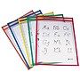 C-Line 9" x 12" Reusable Dry Erase Pockets, Assorted Colors, 10/Pack (CLI40610)~#|#~sp38714963_sc7