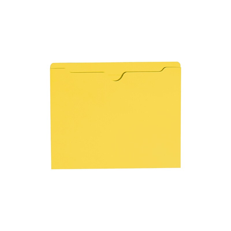 Smead Reinforced File Jackets, Reinforced Straight Cut Tab, Letter Size, Yellow, 100/Box (75511) image 1