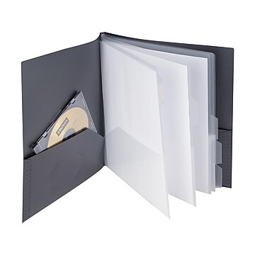 Staples Letter Textured Cover Presentation Book, Black (20642CC/13682)