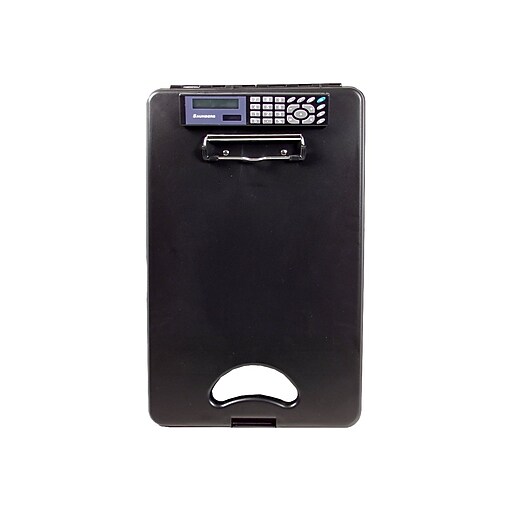 Saunders DeskMate II Plastic Storage Clipboard, Black (00534) Staples