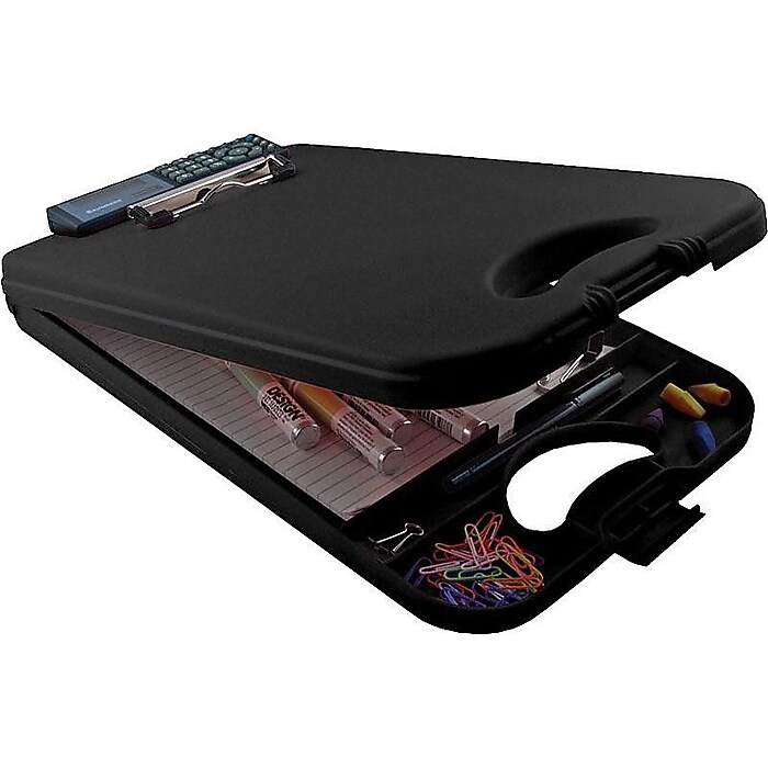 Saunders DeskMate II Plastic Storage Clipboard, Black (00534