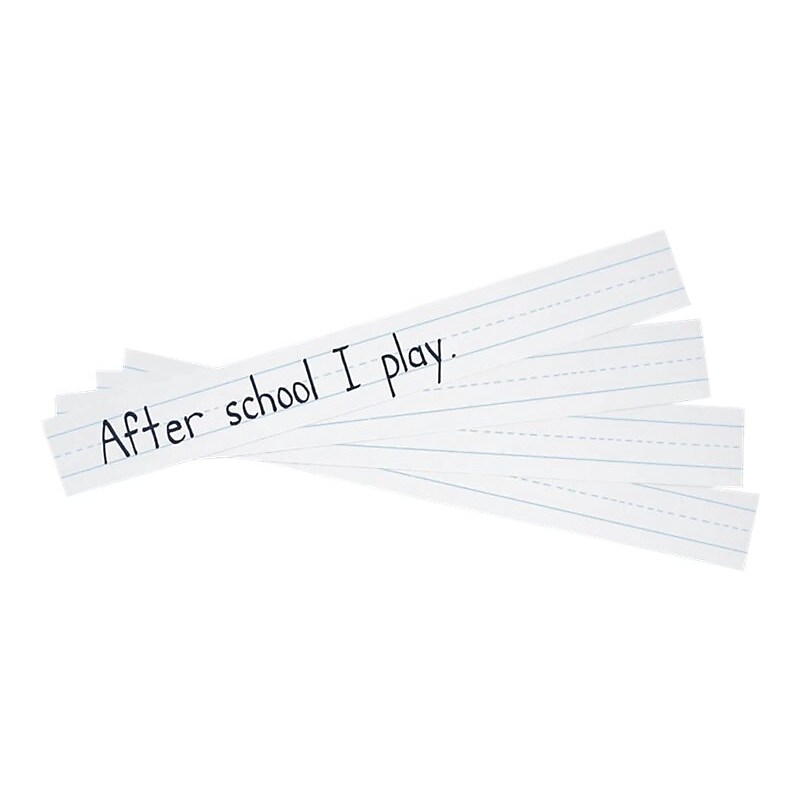 Pacon Sentence & Learning Strips, Elementary Students, White (5166) image 1