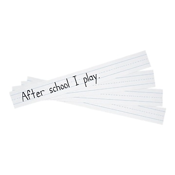 Pacon Sentence & Learning Strips, Elementary Students, White (5166)