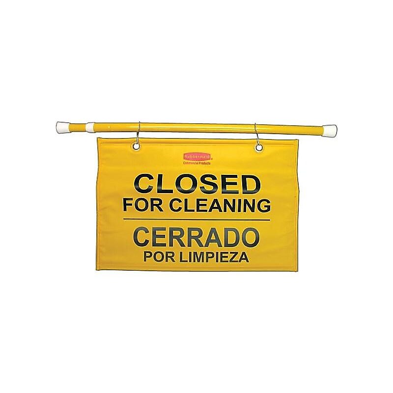 Rubbermaid Commercial Products Keep Away Hanging Sign, Yellow (FG9S1600YEL) image 1