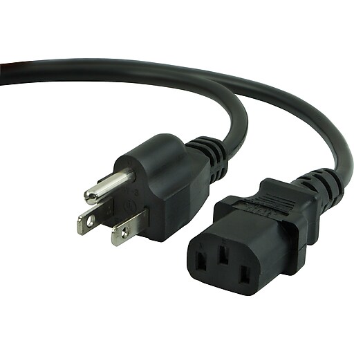 Staples 6' AC Replacement Power Cord, Black at Staples