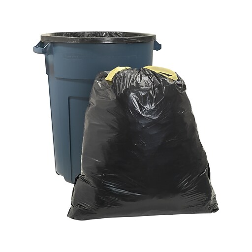 Black Drawstring 33 Gallon Can Liners