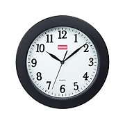 Staples Wall Clock, Plastic, 10" Diameter (32436)