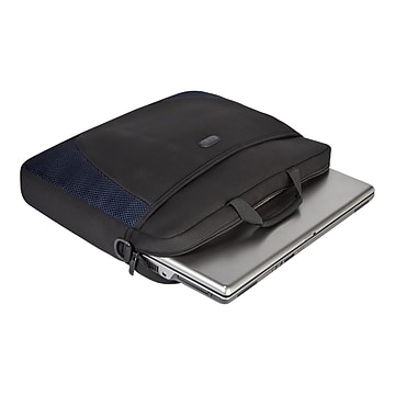 Targus Neoprene Laptop Sleeve for 17" Laptops, Black/Blue (CVR217)