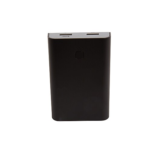 Staples Rechargeable Power Bank, 10050 mAh 2.4 Amp, Black at Staples