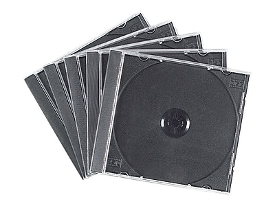 UPC 718103000260 product image for Staples Standard Jewel Cases for CD, Black Plastic (30026-CC) | upcitemdb.com