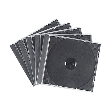 UPC 718103000260 product image for Staples Standard Jewel Cases for CD, Black Plastic (30026-CC) | upcitemdb.com