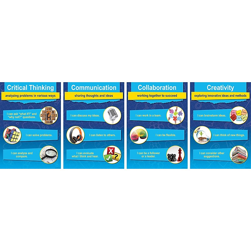 Barker Creek 4-C Skills Poster Set, 4/Set (BC3890) image 1