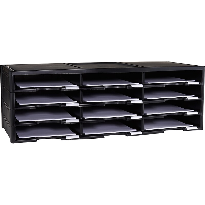 Storex Industries, Literature Organizer, 31.375" x 14.125" x 10.5", Black (61432U01) image 1