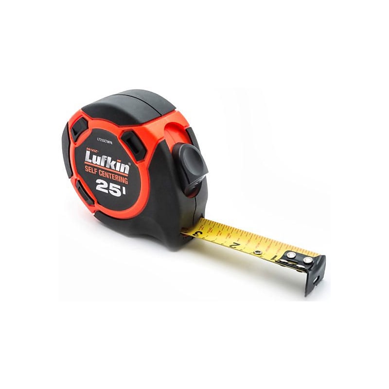 Lufkin 1"W x 25'L Hi-Viz Steel Blade Orange Self-Centering Tape Measure (182-L725SCTMPN) image 1