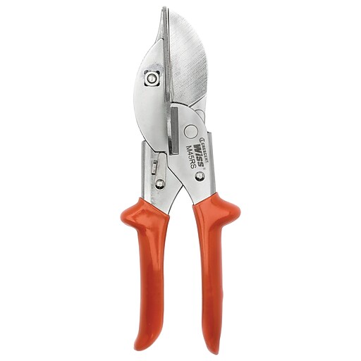 Wiss Molding Miter Snips, 3 1/2 in Cut, Cuts Straight (186-M45RS) at