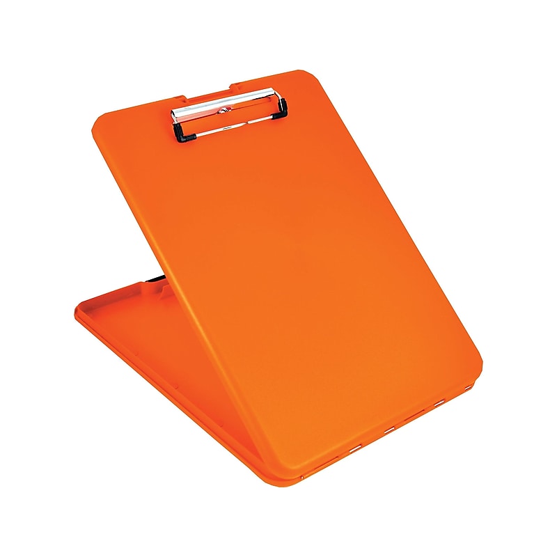 Saunders SlimMate Plastic Storage Clipboard, Letter Size, Hi-Vis Orange (00579) image 1