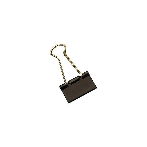 Staples Binder Clips, Medium, Black, 24/Pack, 48 Packs/Carton (10668CT) at Staples