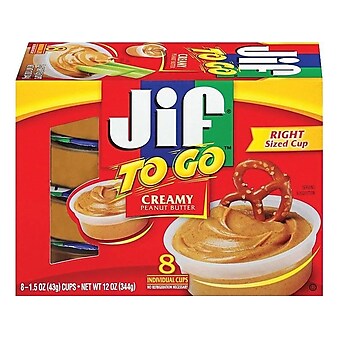 Jif To Go Peanut Butter, 1.5 oz., 8/Box (SMU5150024136)