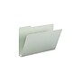 Smead Heavy Duty Pressboard File Folder, 1/3-Cut Tab, 2" Expansion, Legal Size, Gray/Green, 25/Box  (18234)~#|#~sp39611655_sc7